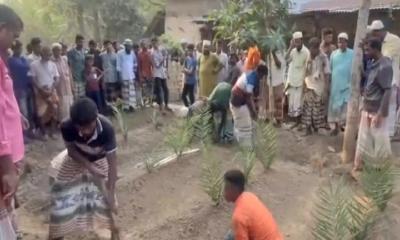 গলা কেটে হত্যা, পাশাপাশি একই পরিবারের চারজনের দাফন