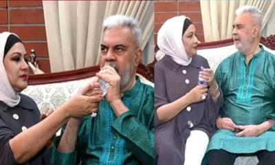 অসুস্থ ইলিয়াস কাঞ্চনকে দেখতে গুলশানের বাসায় চিত্রনায়িকা সুচন্দা-চম্পা