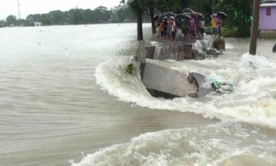 সুনামগঞ্জে রেকর্ড বৃষ্টি, বাড়ছে বন্যার শঙ্কা
