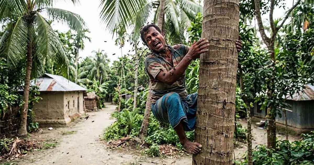 ডাব চুরি করতে গিয়ে ভিমরুলের কামড়, বিপদে পড়ে মালিককেই ডাকলেন চোর
