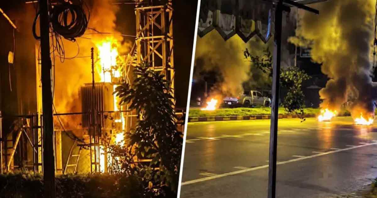 থাইল্যান্ডে এক রাতে অর্ধ-শতাধিক স্থানে আগুন হামলা
