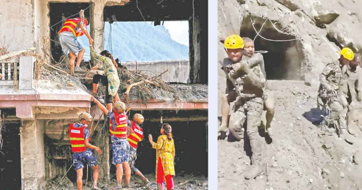 আশা নিয়ে কাদামাটি পেরিয়ে স্বজনের খোঁজে