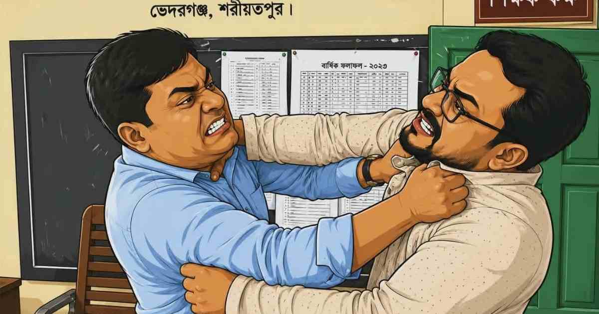 ভেদরগঞ্জে প্রধান শিক্ষককে মারধরের অভিযোগ, সহকারী শিক্ষকের বিরুদ্ধে 